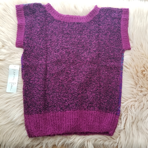 MAORI BEE COLOR BLOCK MULTICOLOR KNIT TOP - Picture 2 of 7